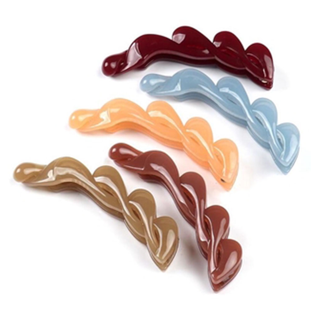 【COD Tangding】6 Colors Acrylic Korean Banana Hair Claw Clip for Women Ponytail Holder Hairpin Headwear