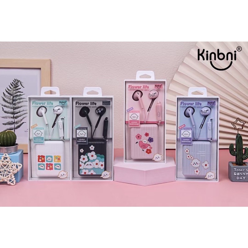 [ KN-6239 ]Set Headset Earphone IMUT LUCU / Wadah Earphone Karakter