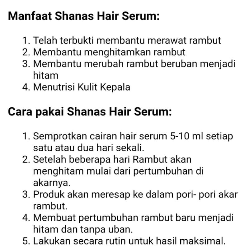 SHANAS HAIR SERUM ANTI UBAN 120 ML