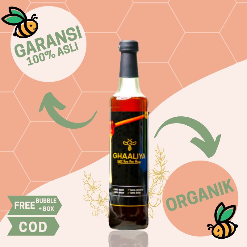 

Madu Murni Asli 600gr Ghaaliya Nektar Akasia Carpa 100% Alami Pure Natural Raw Honey
