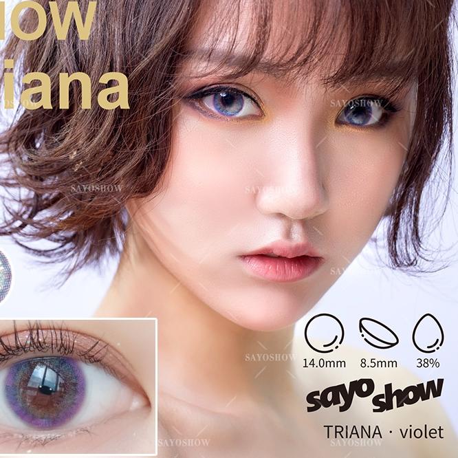 ☼ ✔️100% ORI SAYOSHOW TRIANA Sepasang Softlens Brown Minus 14 mm ( NORMAL S/D-8.00) Contact Lens Sof