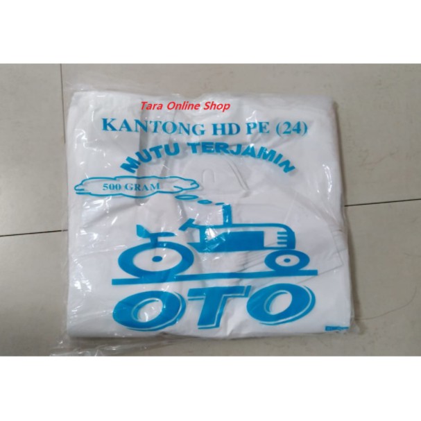 Plastik Kantong Kresek Putih 500 Gram UK 24 merk OTO - 7151221