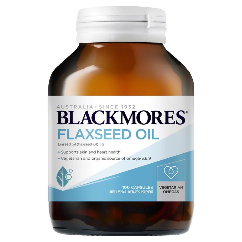Blackmores Flaxseed Oil 100 Capsules (Omega Vegetarian) Australia