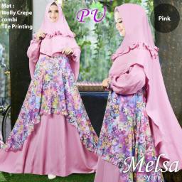 MELSA SYARI JUMBO BAJU MAXI DRESS MUSLIM WANITA MURAH GAMIS CEWEK MODIS KEKINIAN GROSIR MODERN
