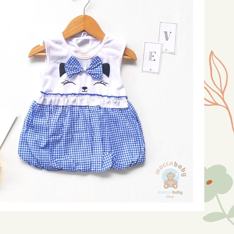 ➾ MBSS - QIU2 KITTEN WHITE Baju Bayi Perempuan Baju Rok Terusan Bayi Rok Bayi Perempuan Pakaian Bayi