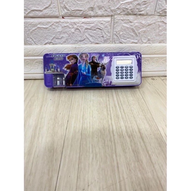 Kotak pensil / Kotak pensil KALKULATOR / Kotak pensil fancy & Kalkulator / kotak pensil karakter-Frozen
