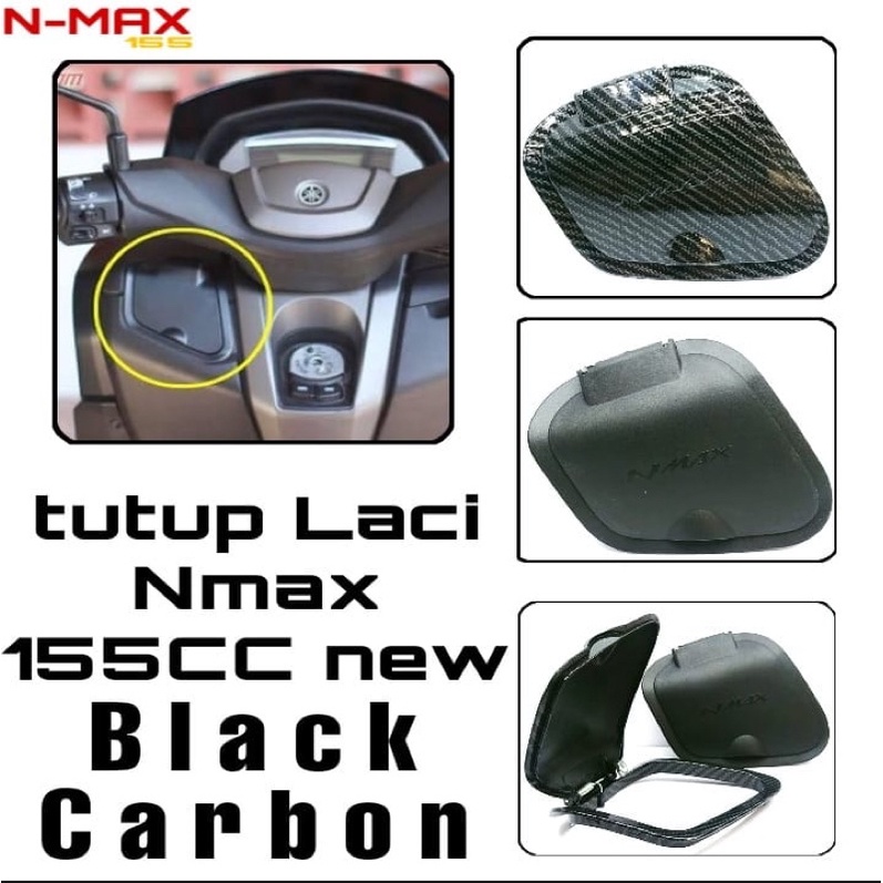 Tutup Laci Nmax New 2020 - 2022 , Cover Bagasi Depan Kiri Carbon Nmax Baru