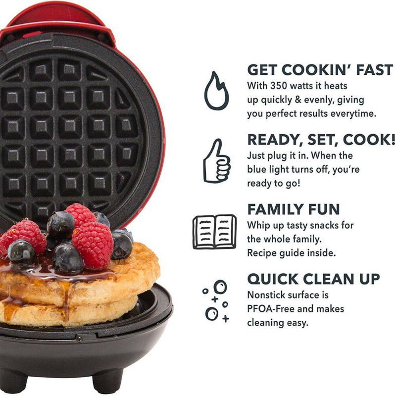 Mini Waffle Maker Pembuat Waffle Elektrik Cetakan Wafel