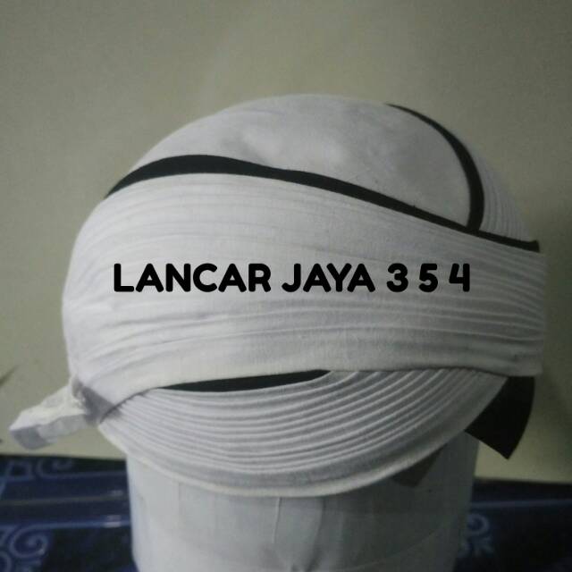 Blangkon anak -dewasa sunan Kalijaga putih