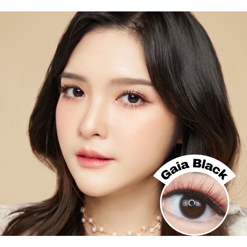 EYEMAZING Softlens - GAIA Black / Hitam Normal Minus Beda Minus