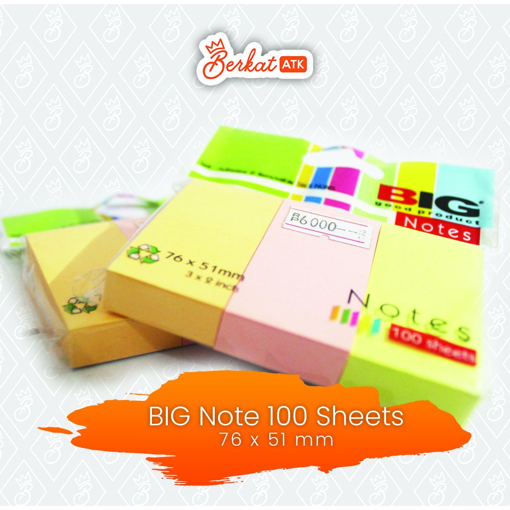 

Sticky Notes / Post It BIG 76 x 51m, 100 Sheets