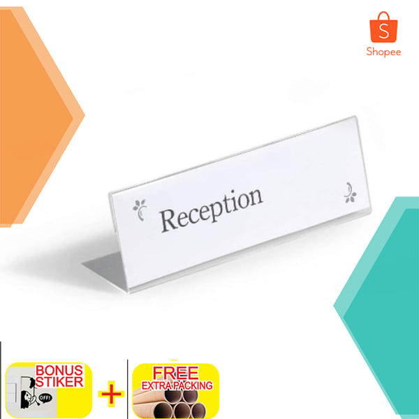 

PAPAN NAMA AKRILIK / SIGN HOLDER / PAPAN NAMA MEJA Keren