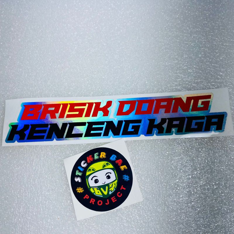 Stiker brisik doang kenceng kaga cutting stiker hologram 1pcs accesoris motor