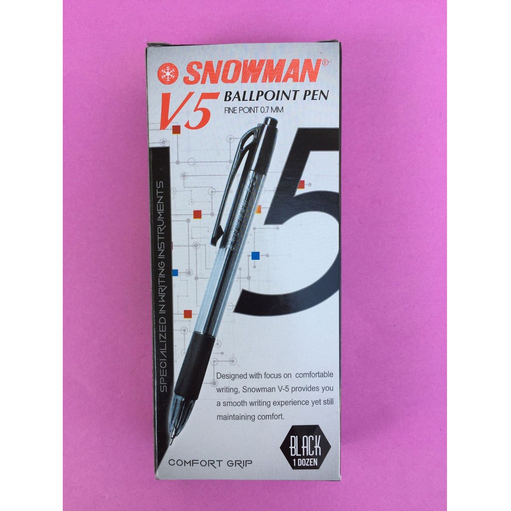 

Ballpoint Cetek Snowman V-5 Hitam