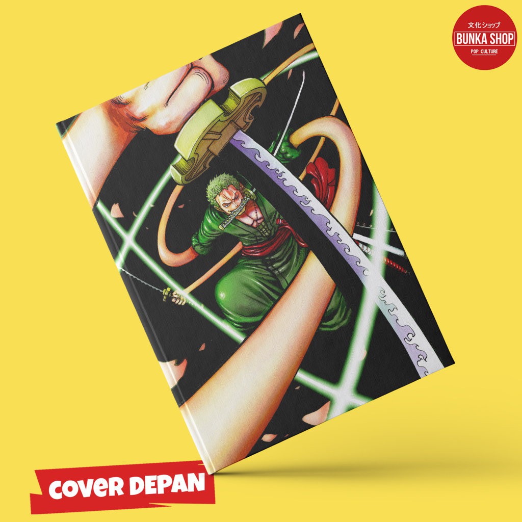 

Note Book Anime One Piece Zoro Gomu Gomu no Hardcover A5 Buku Tulis Catatan Murah