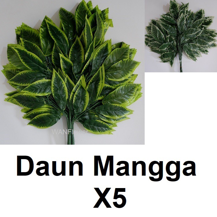 WANFlower Daun Mangga X5 * ALL (perLusin)