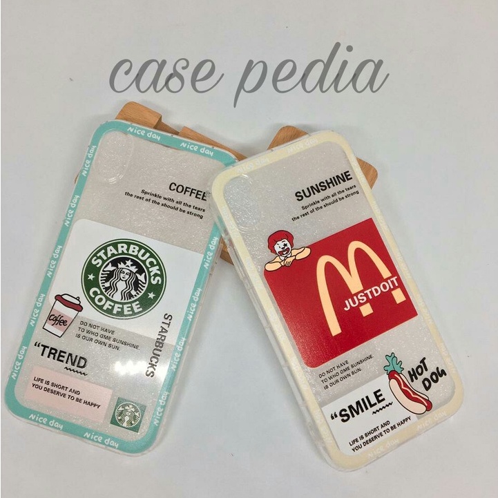 Case Casing Xiaomi Redmi 8 8A 9 9A 9C 9T Note 4 5 6 7 8 9 10 10s PRO POCO F3 M3 X3 NFC PRO Starbucks &amp; McDonald's