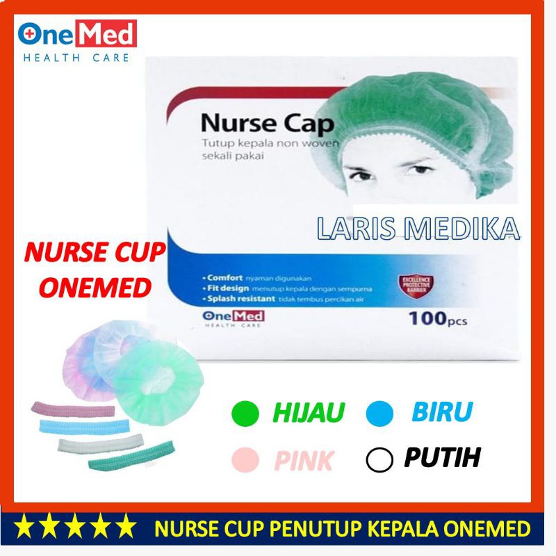 Nurse Cap Merk ONEMED WARNA HIJAU isi 100pcs NURSE CAP ONEMED ISI 100 PCS / NURSE CUP ONEMED / HAIR NET ONEMED / HAIR NET / PENUTUP KEPALA '100 NURSE CAP ONEMED ISI 100 PCS / NURSE CUP ONEMED / HAIR NET