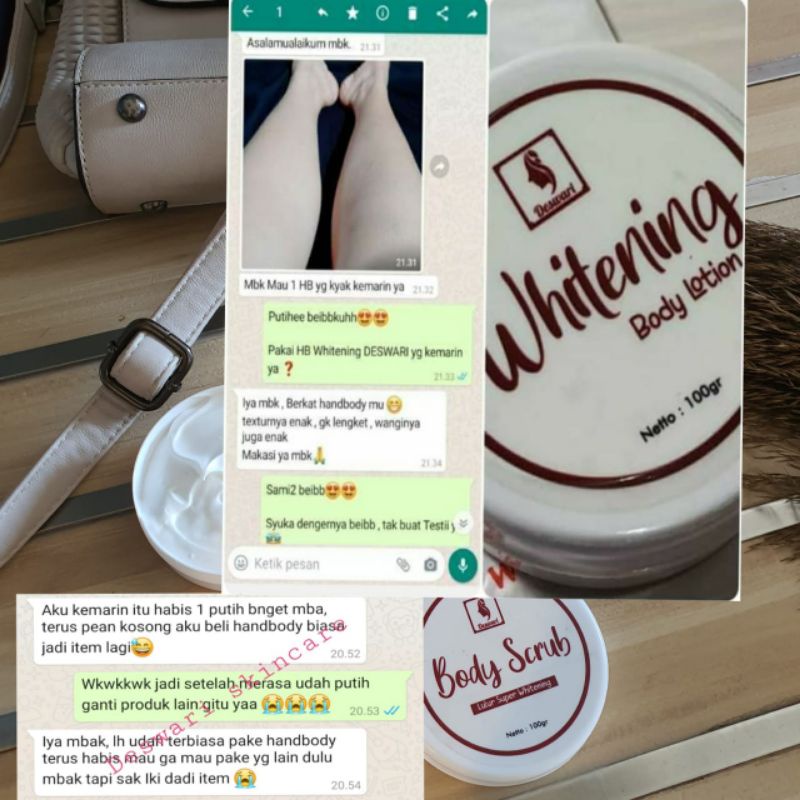 HB whitening Deswari skincare body lotion pemutih badan