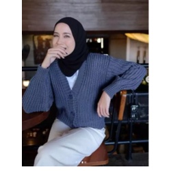 cardigan rajut / outer rajut / outer kekinian / baju lebaran - mukzhop