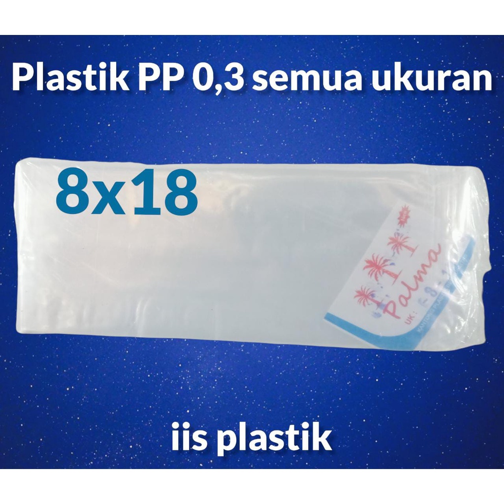 kantong plastik PP bening Ukuran kecil / plastik aneka Kue / Kerupuk Macaroni dll / plastik bening semua ukuran