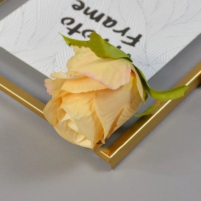 BUNGA ARTIFICIAL PREMIUM VINTAGE ROSE ECER PER PCS TANPA TANGKAI BUNGA HIAS DEKORASI BUKET TANAMAN ARTIFICIAL-Champagne