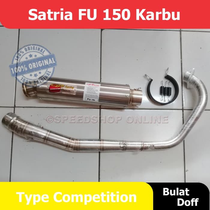 Knalpot CLD Satria FU/Raider Type C2/Kompetisi Silencer Bulat Doff