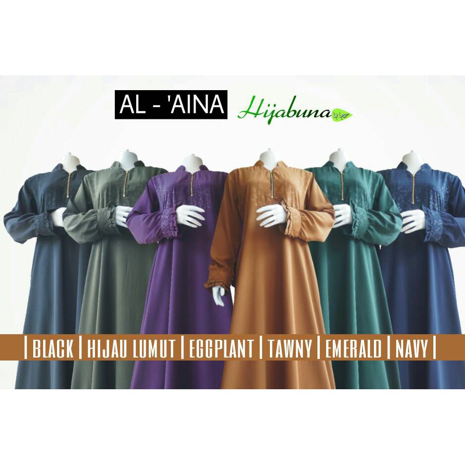 Gamis Polos Al A'ina Syari by Hijabuna