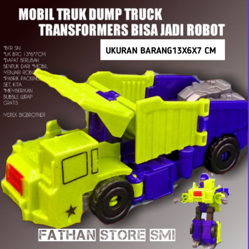 Mainan Maenan Mobil Robot Transformer Mobil berubah Jadi Mainan Robot (Murah Bagus) Truk Excavator B