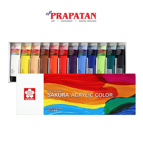 

Sakura Acrylic Color Set 12x20m / Cat Akrilik set