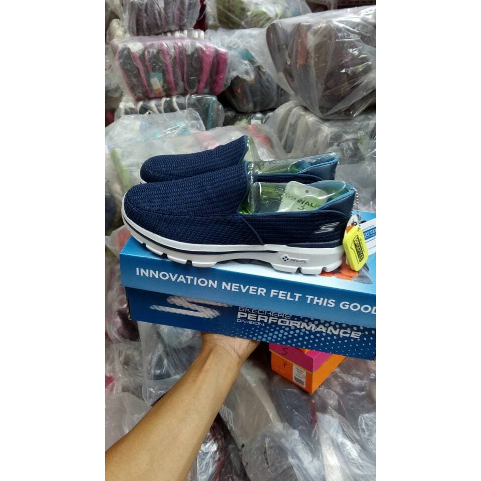 Skechers Go Walk 3 ORIGINAL NAVY BLUE TREND HITS SLIP ON 2017
