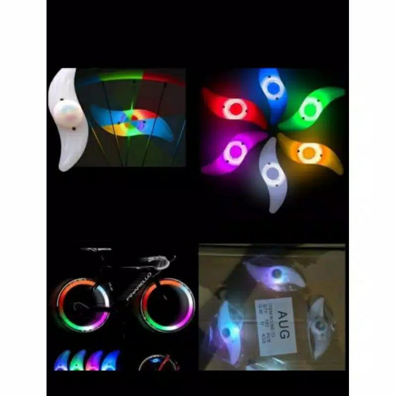 Lampu jari sepeda warna LED