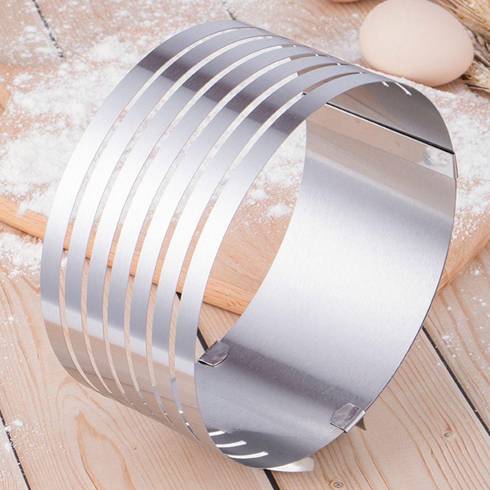 [Elegan] Cake Slicer Stainless Steel Dessert Cutter Cetakan Dekorasi Kue Cake Mold Mousse Ring Mould Alat Baking Cetakan Kue