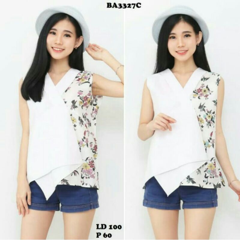 blouse batik mix tank top