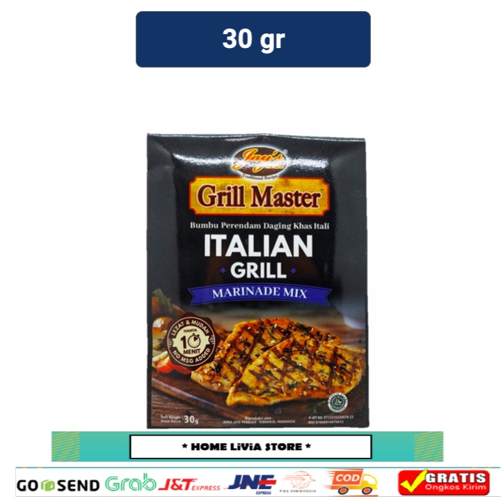 

Jay'S Grill Master Italian Grill Marinade Mix 30gr