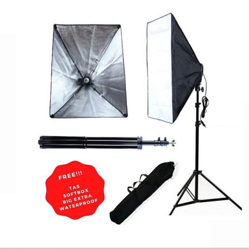 Paket continuous lighting softbox + stand • softbox light stand