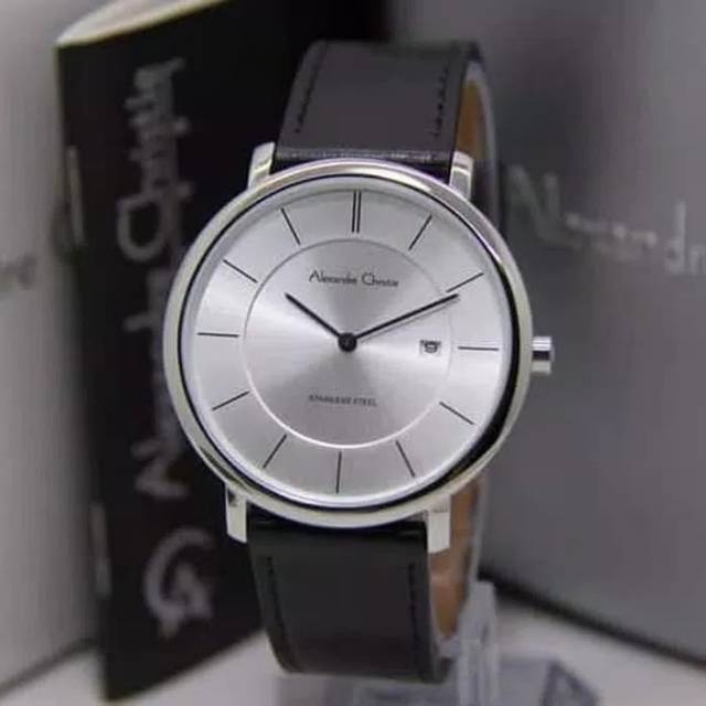 Jam Tangan Pria Alexandre Christie AC 8589 Silver Original Garansi Resmi 1 Tahun