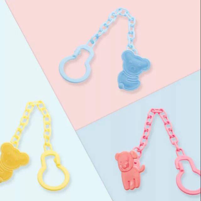 Rantai rante gantungan klip tali Empeng dot bayi murah baby nipple biasa Empeng Dot Bayi silicon Dot Bayi datar Kompeng Bayi Food Grade Soother Baby Pacifier