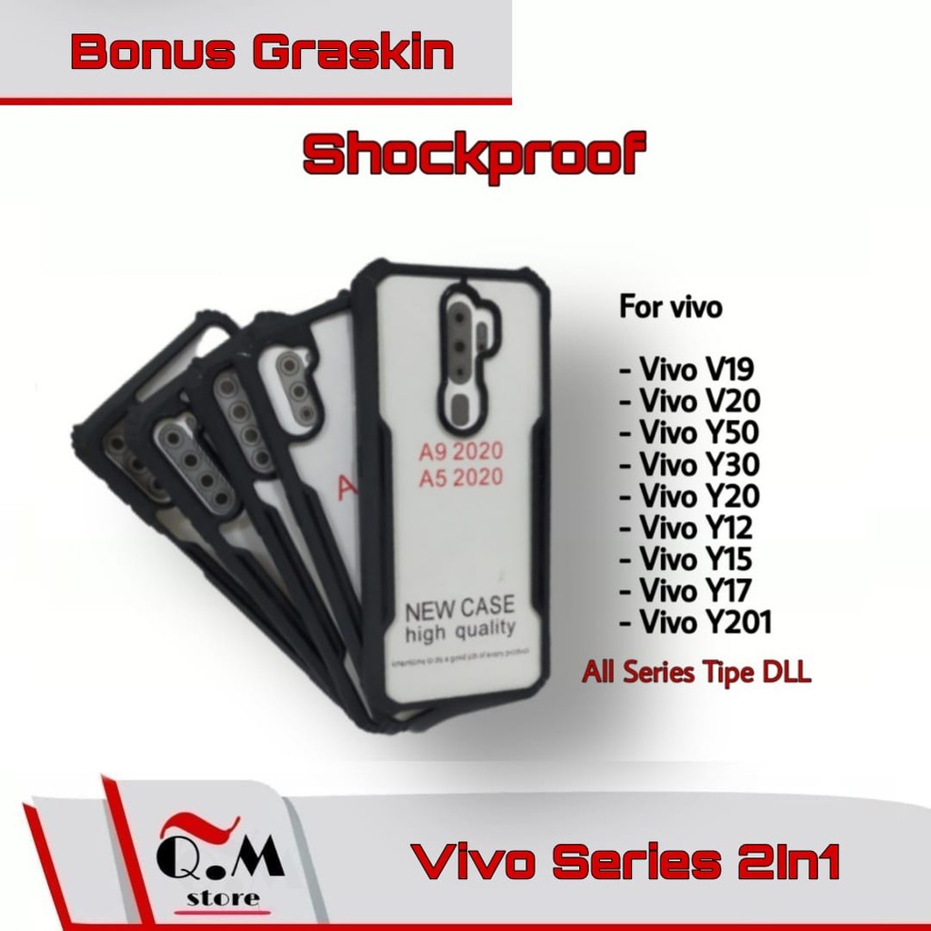 Case Vivo Y36 4G / Y36 5G / V19 / Y30 / Y20 / Y50 / Y12 / Y15 / Y17 / Y20i Airbag Shockproof Transparent