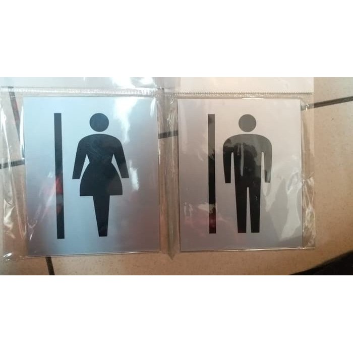 

SIGN LABEL TOILET FEMALE / MALE PERPC DIM 12X10CM