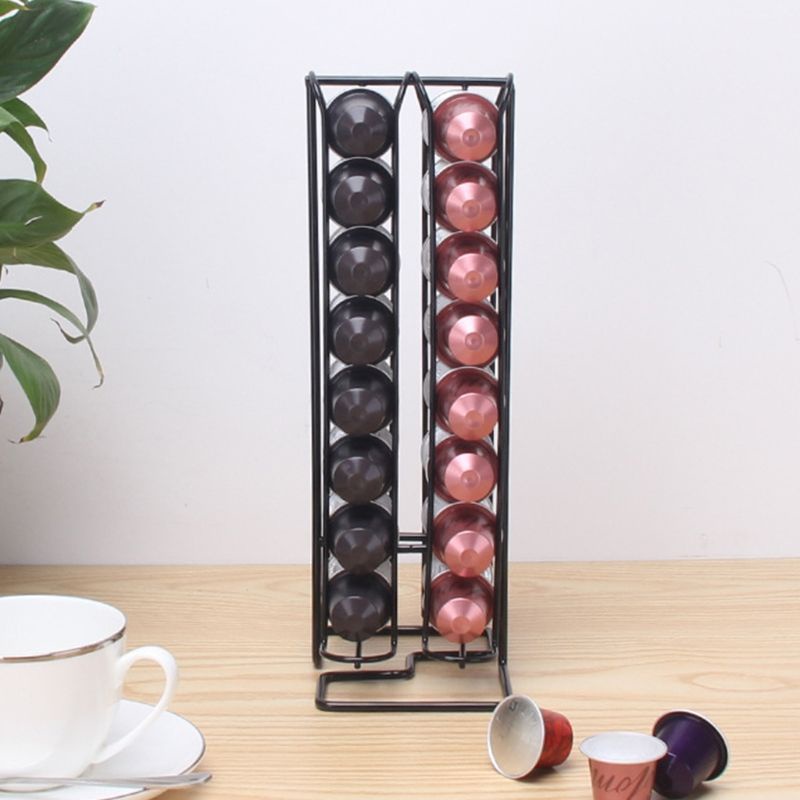 Tempat Kopi Kapsul/Capsul Tempat Kapsul/Rak Holder Nespresso/Capsule Holder/Tempat Kapsul Kopi-Hitam