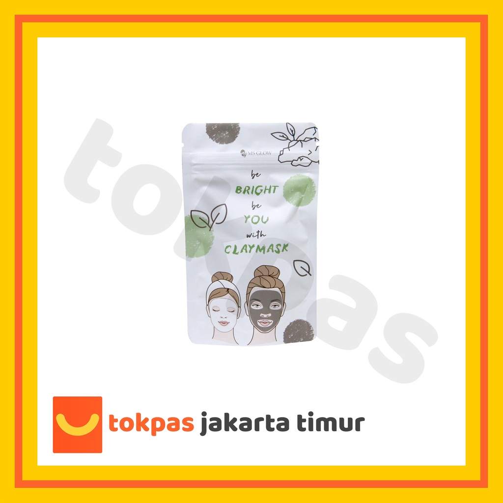 MS Glow Clay Mask Mini Size / MS Glow Masker Wajah Ukuran Mini