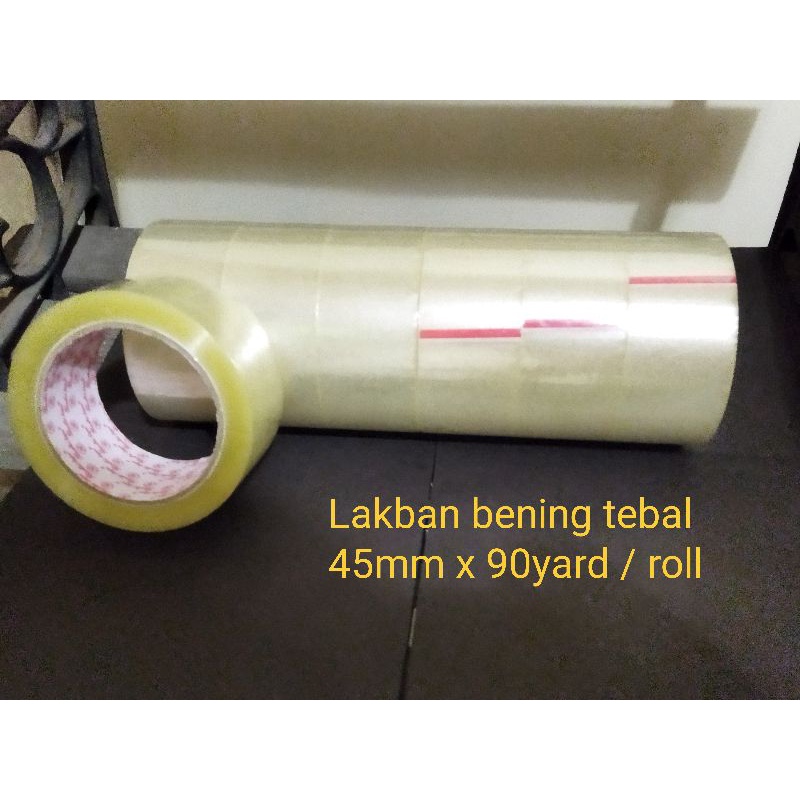 

LAKBAN BENING TEBAL 45 MM X 90 YARD, 45 MM X 100 YARD/ROLL