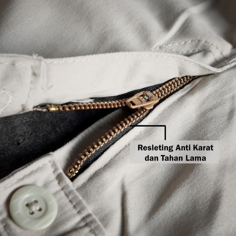 Celana Panjang Chino Pria Chinos strett Pensil Cino Premium Hijau Army