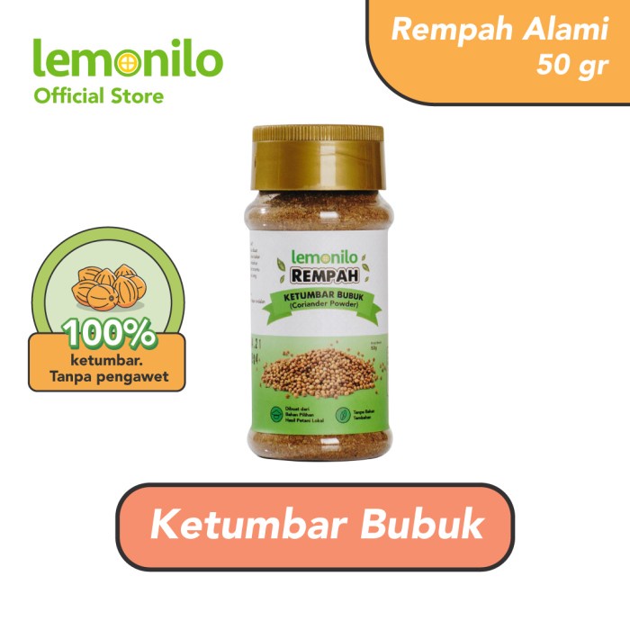 

Fe01Ggg Lemonilo Rempah Alami Ketumbar Bubuk (Coriander Powder) 50 Gr F30E1F11