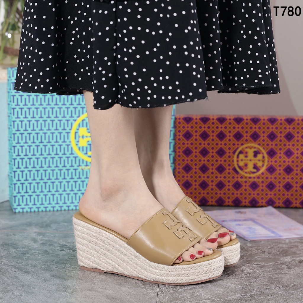 TB Double T Wedges Slide Sandals T780