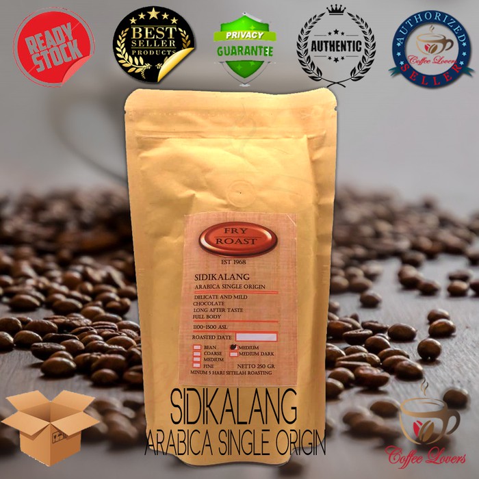 

FRY AND ROAST KOPI ARABIKA SIDIKALANG 250 GRAM (BIJI/BUBUK)