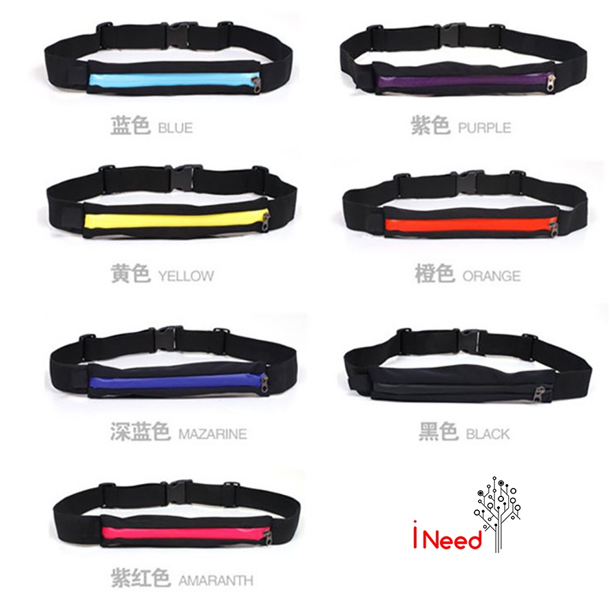 (INEED) Tas Ikat Pinggang utk Lari / Olahraga / Running Waist Bag Belt/ Pocket