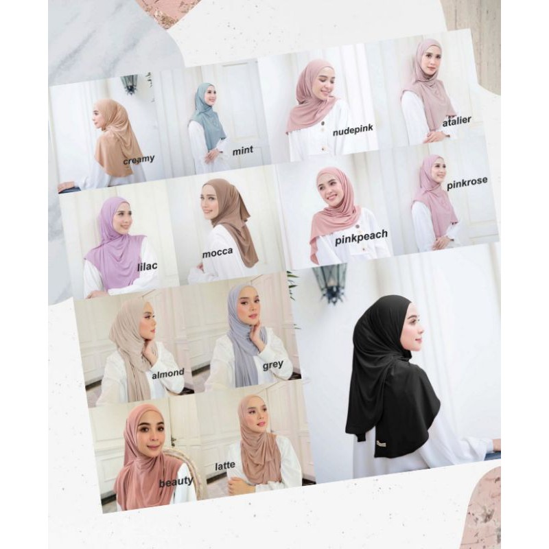 VANILLA HIJAB - LAV INSTAN HIJAB INSTAN (free Bandana Vanilla)