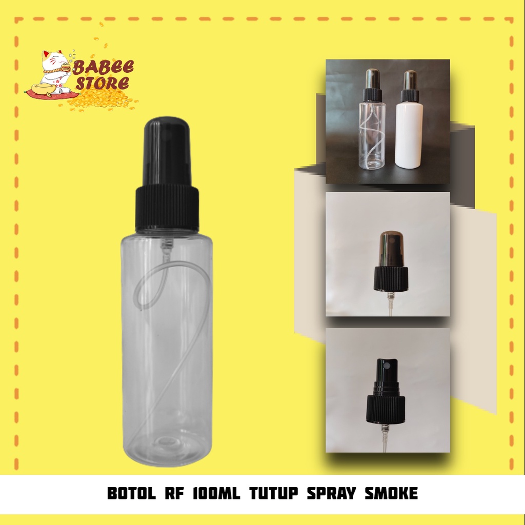 BABEE - BOTOL PLASTIK 100ML RF SPRAY HITAM IMPORT / BOTOL SPRAY FULL HITAM RF 100ML BOTOL ISI ULANG